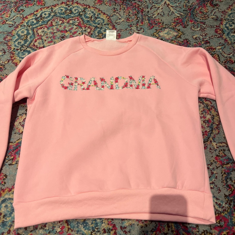 Chic Pink Floral 'Grandma' Sweatshirt